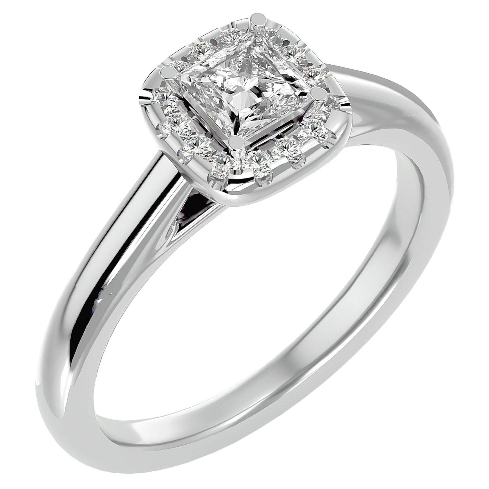 Inel de Logodnă Seychelles cu Diamante Naturale de 0.64 ct din Platina - Castelo.ro