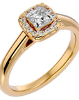 Inel de Logodnă Seychelles cu Moissanite de 0.64 ct din 18k Aur Galben - Castelo.ro