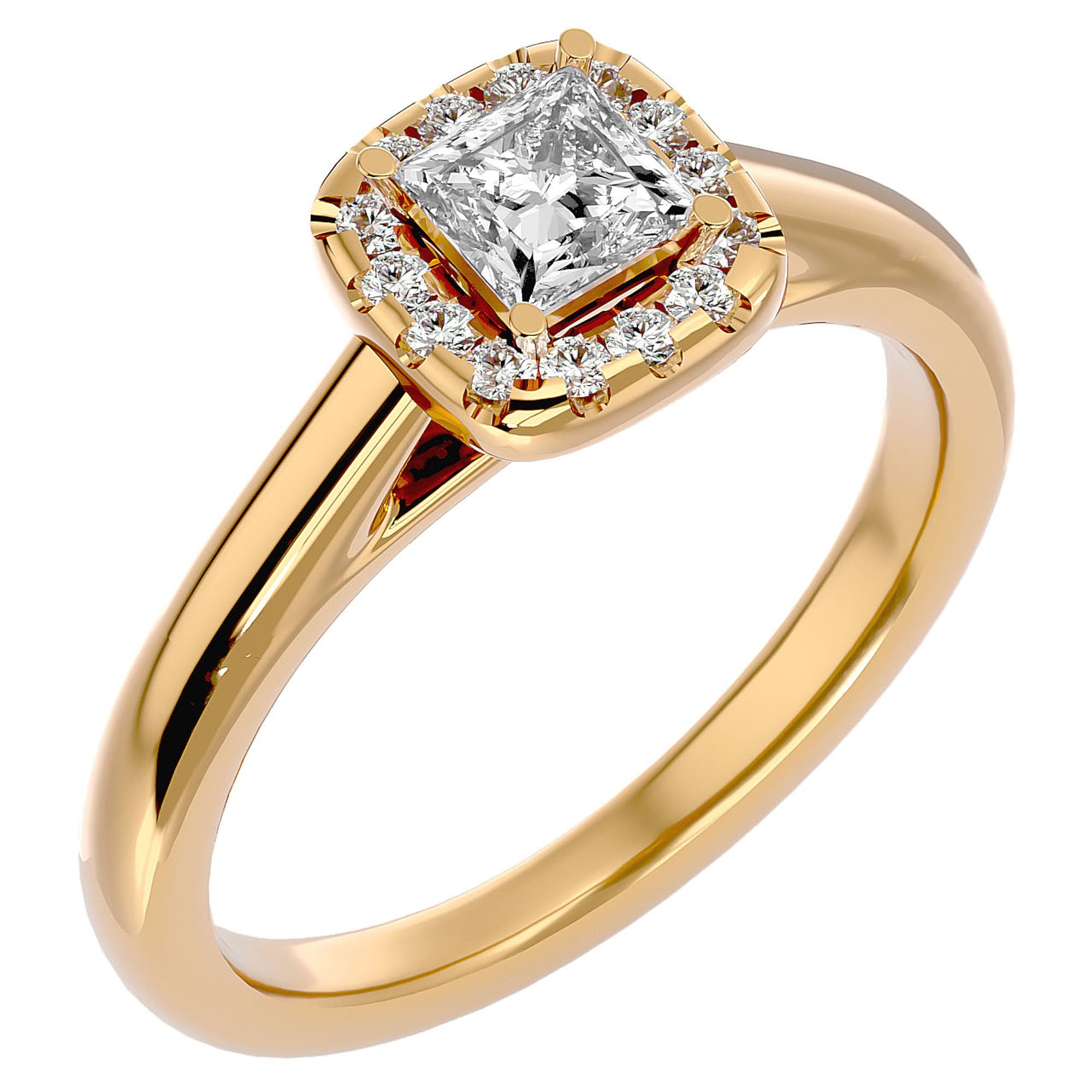 Inel de Logodnă Seychelles cu Diamante Naturale de 0.64 ct din 18k Aur Galben - Castelo.ro