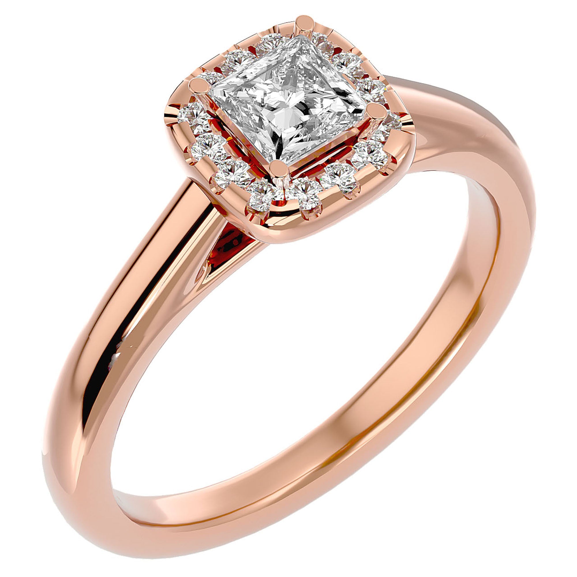 Inel de Logodnă Seychelles cu Diamante Naturale de 0.64 ct din 18k Aur Roz - Castelo.ro
