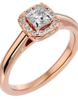 Inel de Logodnă Seychelles cu Diamante Create în Laborator de 0.64 ct din 18k Aur Roz - Castelo.ro
