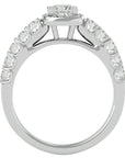Inel de Logodnă Cotswolds Pavé cu Diamante Create în Laborator de 1.16 ct din Platina - Castelo.ro