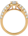 Inel de Logodnă Cotswolds Pavé din Aur 14k cu Moissanite de 1.16 ct din 14k Aur Galben - Castelo.ro