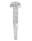 Inel de Logodnă Cotswolds Pavé din Aur 14k cu Moissanite de 1.16 ct din 14k Aur Alb - Castelo.ro