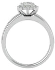Inel de Logodnă La Fleur Pavé din Aur 14k cu Diamante Naturale de 1.15 ct din 14k Aur Alb - Castelo.ro
