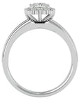 Inel de Logodnă La Fleur Pavé cu Moissanite de 1.15 ct din Platina - Castelo.ro