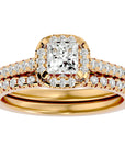 Inel de Logodnă Capri Pavé din Aur 14k cu Diamante Create în Laborator de 1.10 ct din 14k Aur Galben - Castelo.ro