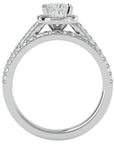 Inel de Logodnă Capri Pavé cu Moissanite de 1.10 ct din Platina - Castelo.ro