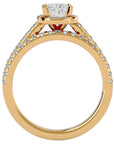Inel de Logodnă Capri Pavé din Aur 14k cu Diamante Naturale de 1.10 ct din 14k Aur Galben - Castelo.ro