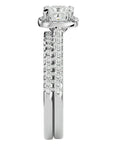 Inel de Logodnă Capri Pavé din Aur 14k cu Diamante Create în Laborator de 1.10 ct din 14k Aur Alb - Castelo.ro