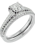 Inel de Logodnă Capri Pavé din Aur 14k cu Diamante Create în Laborator de 1.10 ct din 14k Aur Alb - Castelo.ro