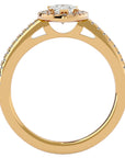 Inel de Logodnă Pavé din Aur 14k cu Diamante Create în Laborator Pară Fațetată de 1.26 ct din 14k Aur Galben - Castelo.ro