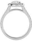 Inel de Logodnă Brilliant Rotund Halo Pavé cu Diamante Naturale de 1.60 ct din Platina - Castelo.ro