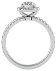 Inel de Logodnă Brilliant Rotund Halo Pavé din Aur 14k cu Diamante Naturale de 1.70 ct din 14k Aur Alb - Castelo.ro