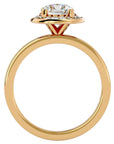 Inel de Logodnă din Aur 14k cu Diamante Create în Laborator Brilliant Halo Pavé de 1.73 ct din 14k Aur Galben - Castelo.ro