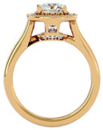 Inel de Logodnă din Aur 14k cu Diamante Naturale Brilliant Halo Pavé de 2.22 ct din 14k Aur Galben - Castelo.ro