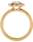 Inel de Logodnă din Aur 14k cu Diamante Naturale Brilliant Halo de 0.98 ct din 14k Aur Galben - Castelo.ro