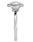 Inel de Logodnă cu Moissanite Brilliant Halo de 0.98 ct din Platina - Castelo.ro