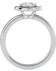 Inel de Logodnă cu Diamante Naturale Brilliant Halo Pavé de 1.20 ct din Platina - Castelo.ro