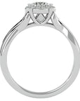 Inel de Logodnă cu Diamante Naturale Brilliant Pavé de 0.83 ct din Platina - Castelo.ro