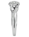 Inel de Logodnă cu Diamante Naturale Brilliant Pavé de 0.83 ct din Platina - Castelo.ro