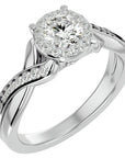 Inel de Logodnă cu Diamante Naturale Brilliant Pavé de 0.83 ct din Platina - Castelo.ro