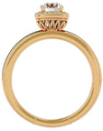 Inel de Logodnă Aspen din Aur 14k cu Diamante Naturale Brilliant Halo Pavé de 0.92 ct din 14k Aur Galben - Castelo.ro