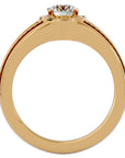Inel de Logodnă Vintage din Aur 14k cu Diamante Naturale Halo Pavé de 0.97 ct din 14k Aur Galben - Castelo.ro