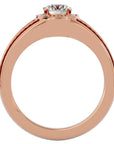 Inel de Logodnă Vintage din Aur 14k cu Diamante Naturale Halo Pavé de 0.97 ct din 14k Aur Roz - Castelo.ro