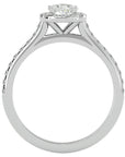 Inel de Logodnă Azure cu Moissanite Halo Pavé de 0.72 ct din Platina - Castelo.ro