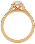 Inel de Logodnă Azure din Aur 14k cu Diamante Naturale Halo Pavé de 0.72 ct din 14k Aur Galben - Castelo.ro