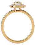 Inel de Logodnă Aristocrat din Aur 14k cu Diamante Naturale Halo Pavé de 1.14 ct din 14k Aur Galben - Castelo.ro