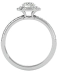 Inel de Logodnă Rhapsody cu Diamante Naturale Halo Pavé de 0.93 ct din Platina - Castelo.ro