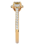 Inel de Logodnă Chateau din Aur 14k cu Diamante Naturale Halo Pavé de 1.54 ct din 14k Aur Galben - Castelo.ro