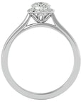 Inel de Logodnă cu Moissanite Halo Solitaire de 0.54 ct din Platina - Castelo.ro