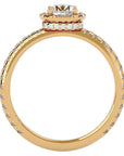 Inel de Logodnă Legacy din Aur 14k cu Moissanite Halo Pavé de 1.17 ct din 14k Aur Galben - Castelo.ro