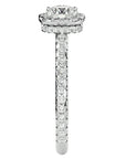 Inel de Logodnă Legacy din Aur 14k cu Diamante Create în Laborator Halo Pavé de 1.17 ct din 14k Aur Alb - Castelo.ro