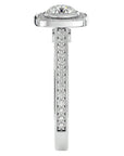 Inel Retro cu Diamante Naturale Halo Pavé de 0.95 ct din Platina - Castelo.ro