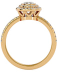 Inel de Logodnă Morgana cu Moissanite Halo Pavé de 0.96 ct din 18k Aur Galben - Castelo.ro