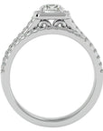 Inel de Logodnă Supreme cu Moissanite Halo Pavé de 1.21 ct din Platina - Castelo.ro