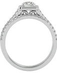 Inel de Logodnă Triplu cu Diamante Create în Laborator de 1.21 ct din Platina - Castelo.ro
