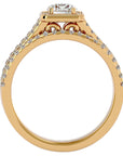 Inel de Logodnă Triplu cu Moissanite de 1.21 ct din 18k Aur Galben - Castelo.ro