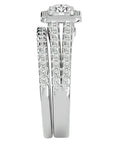 Inel de Logodnă Supreme cu Diamante Naturale Halo Pavé de 1.21 ct din Platina - Castelo.ro