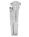 Inel de Logodnă Triplu cu Moissanite de 1.21 ct din Platina - Castelo.ro