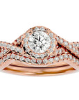 Inel de Logodnă Imperial din Aur 14k cu Diamante Naturale de 1.04 din 14k Aur Roz - Castelo.ro