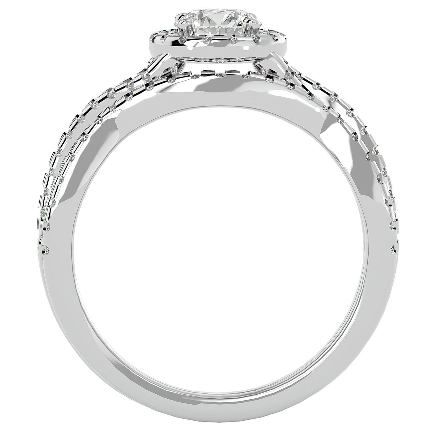 Inel de Logodnă Imperial cu Moissanite de 1.04 din Platina - Castelo.ro
