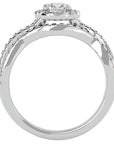 Inel de Logodnă Imperial din Aur 14k cu Diamante Naturale de 1.04 din 14k Aur Alb - Castelo.ro