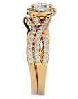 Inel de Logodnă din Aur 14k cu Diamante Naturale Pavé in Formă De Spirală de 1.04 ct din 14k Aur Galben - Castelo.ro