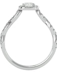 Inel de Logodnă cu Diamante Naturale Pavé in Formă De Spirală de 0.75 ct din Platina - Castelo.ro