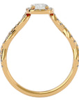 Inel de Logodnă din Aur 14k cu Diamante Naturale Pavé in Formă De Spirală de 0.75 ct din 14k Aur Galben - Castelo.ro